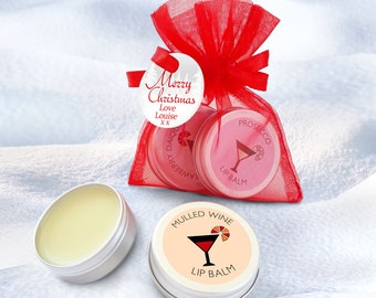 Boozy Lip Balm Set, Christmas Gift, Alcohol Flavoured Secret Santa