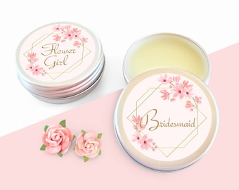 Pretty Blossom Wedding Favour Lip Balms, Maid of Honour, Bridesmaid Gifts, Bridal Party Gift, Mother of the Bride, Future Mrs, Bride Gift