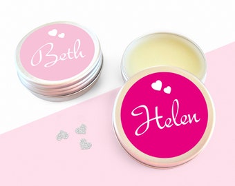Personalised Lip Balm, Hen Party Gift, Bridal Shower Hen Night Favours, Childrens Party Bag Filler, Kids Party Favours, Hen Do Gift