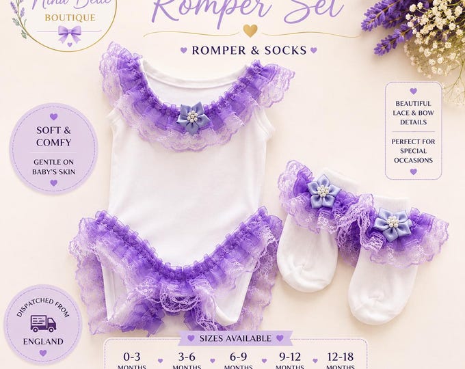 Adorable lace romper set