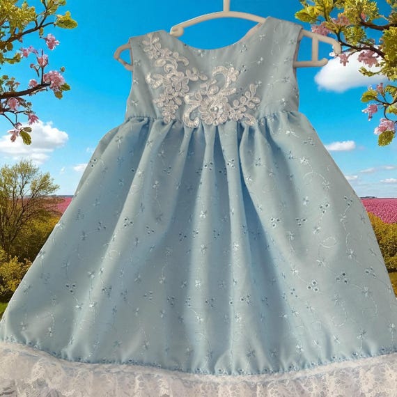 Penny rose dress in blue