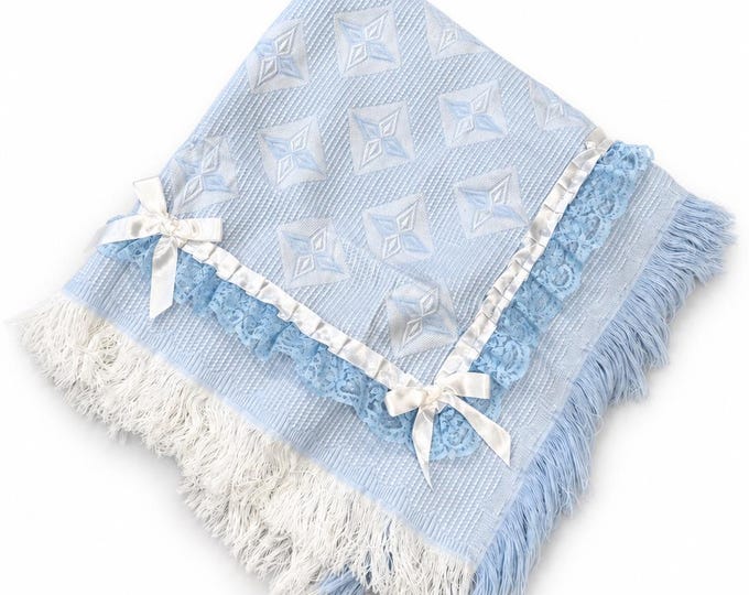 Blue baby shawl