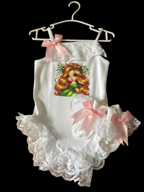 Spanish style frilly vest set
