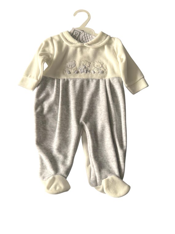 Beautiful soft romper suit with teddy detail