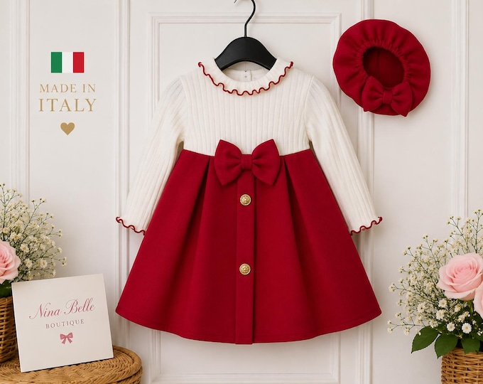 beautiful 2 piece dress and beret made in Italy
