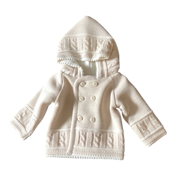 Gorgeous taupe double breasted   cardigan newborn