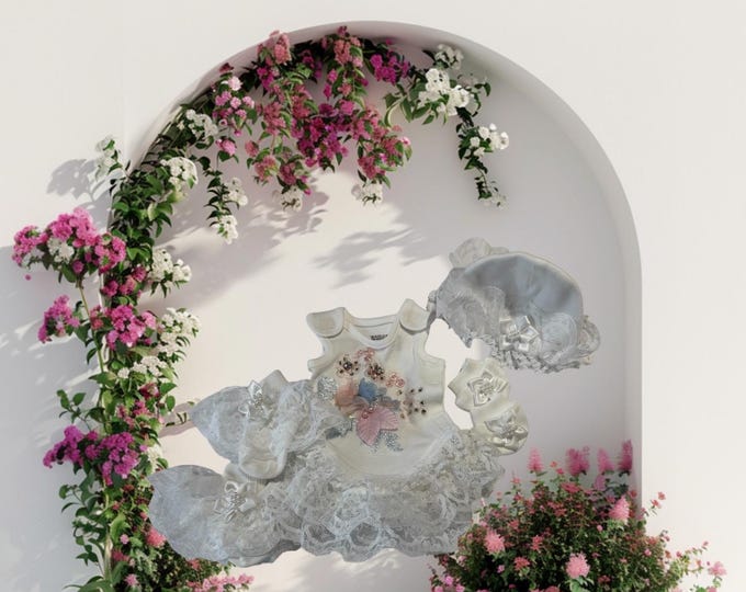 tiny baby frilly vest set 3-5lbs