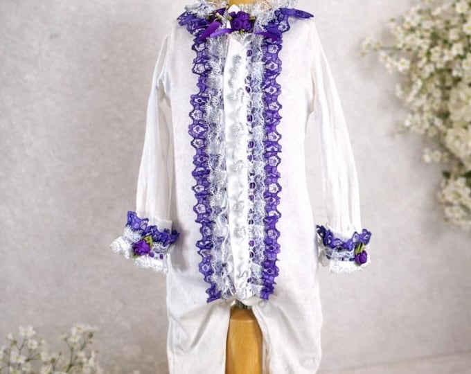baby grow with  with ruffle lace
