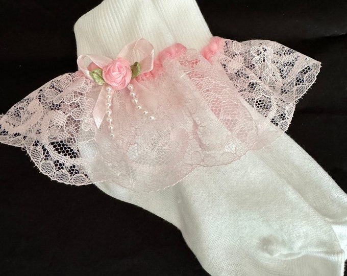 Spanish style frilly socks newborn