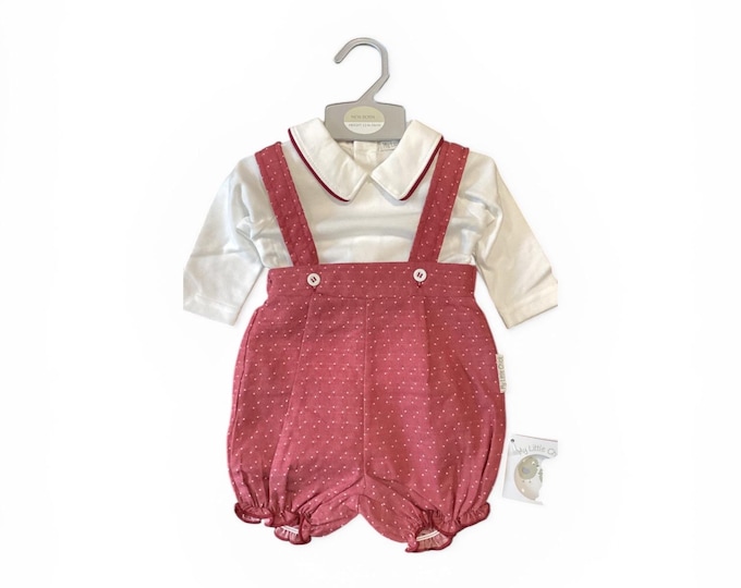 Baby dungaree set ,Vintage style