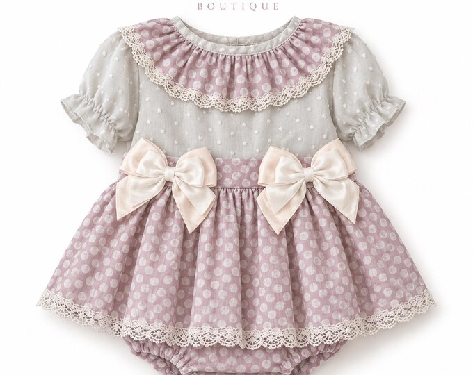 Baby girl dress with bloomers