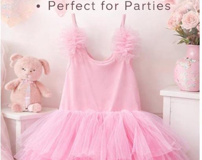 pink ruffle  tutu dress for girls