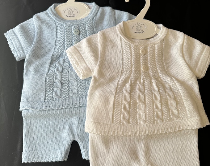 Spanish style 2 piece sets white or pale blue