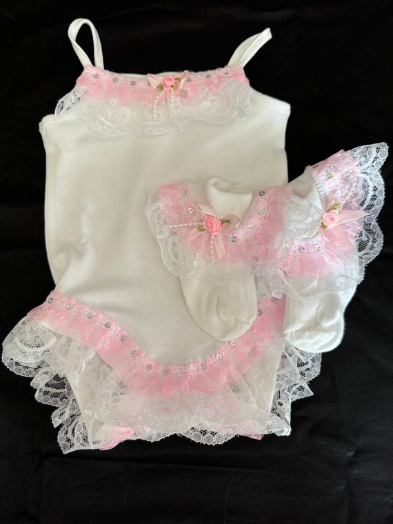 Spanish style  frilly vest set with hairband