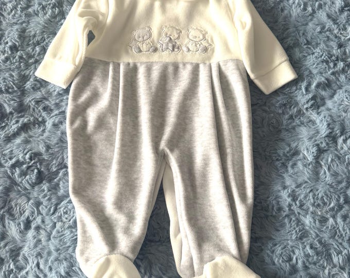 Teddy Bear Detail Baby Romper
