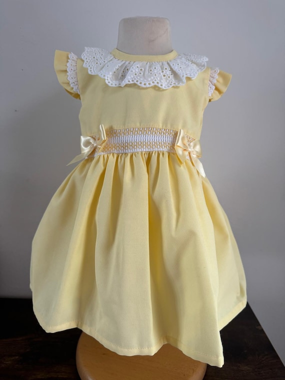 Yellow baby girl occasion dress
