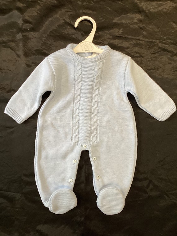 Knitted Baby Onesie: Baby & Lemon