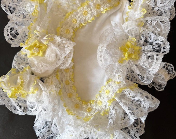frilly vest set tiny baby