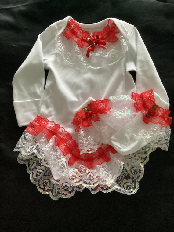 Spanish style frilly vest set with hairband