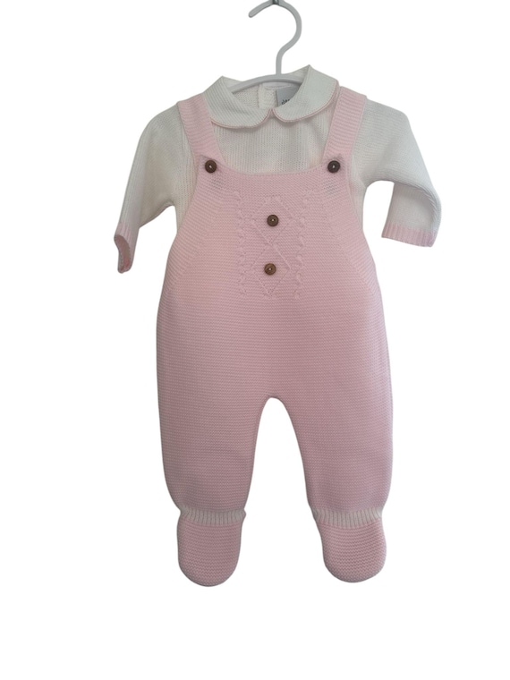 Knitted Baby grow. Vest and knitted romper