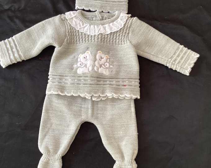 Baby Knit 3-Piece Set (0-3 Months)