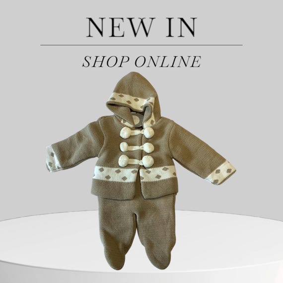 Spanish Style Knitted Baby Suit: 2-Piece Outfit