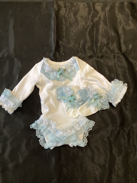 Spanish style frilly baby set