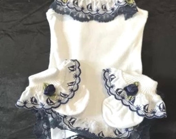 frilly vest set newborn with hairband