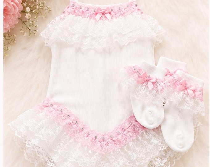 Spanish style  frilly vest set