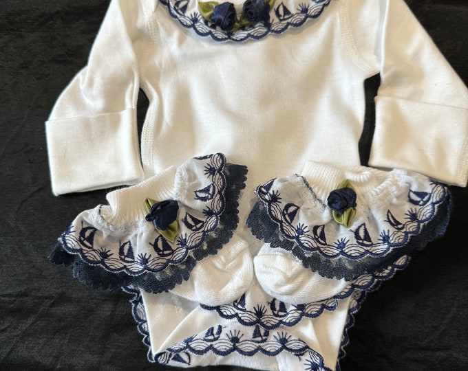 Frilly Newborn Vest Set: Mischief and Mayhem Baby Outfit