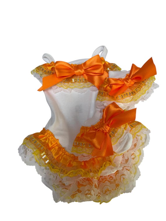 newborn  Spanish style frilly vest set