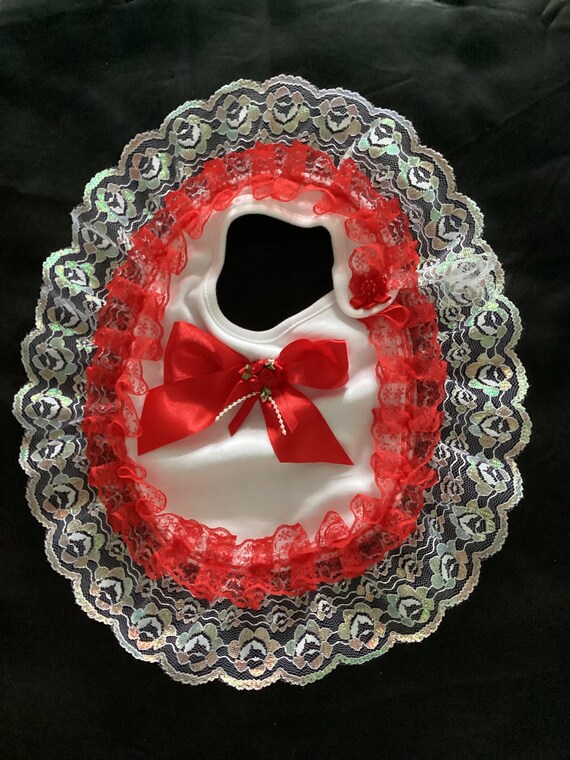 Spanish style frilly bib