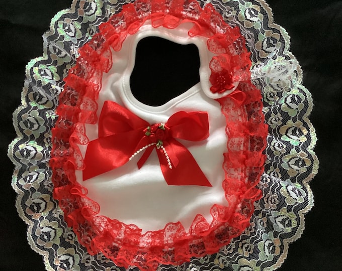 Spanish style frilly bib