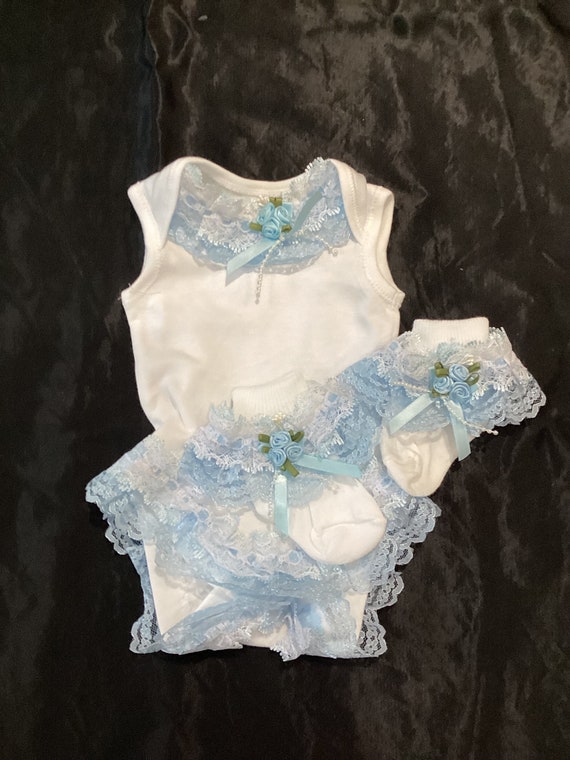 frilly vest set tiny baby