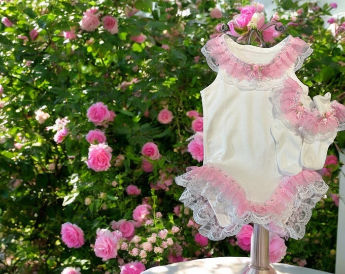 Spanish style  frilly vest set