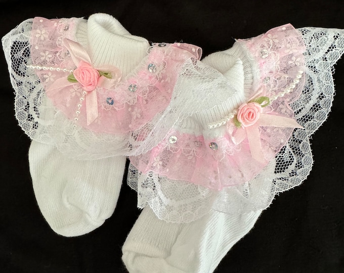 Spanish style frilly socks newborn