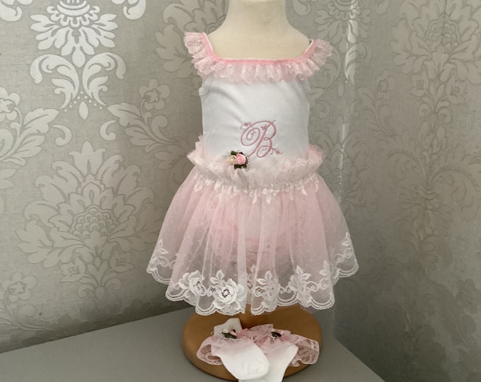 Baby Girl Tutu Outfit 6–12 Months | Pink Tulle Dress Set | Handmade Princess Outfit | Birthday, Photoshoot, Special Occasion