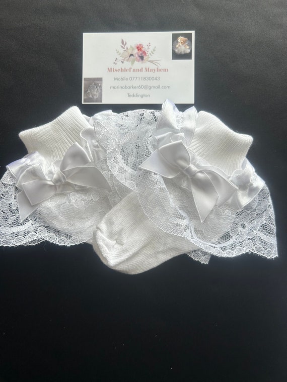 Spanish style frilly socks newborn free post