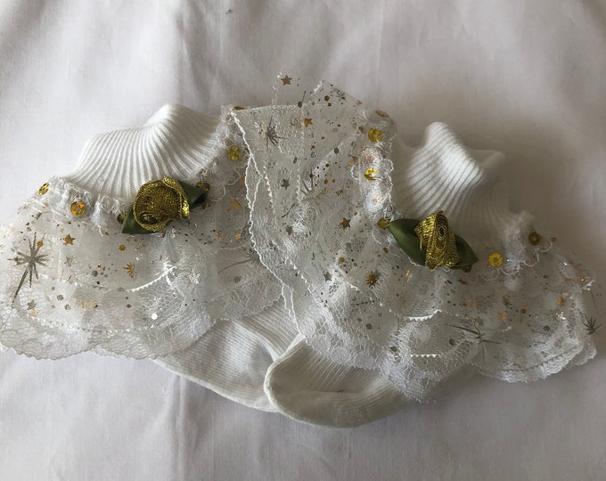 Spanish style frilly socks newborn