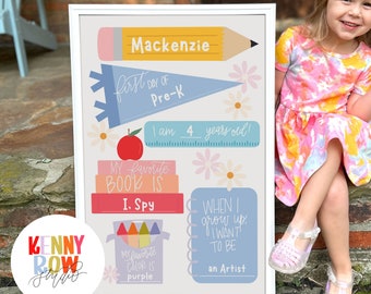 Customizable First and Last Day of School Sign (Digital Download)