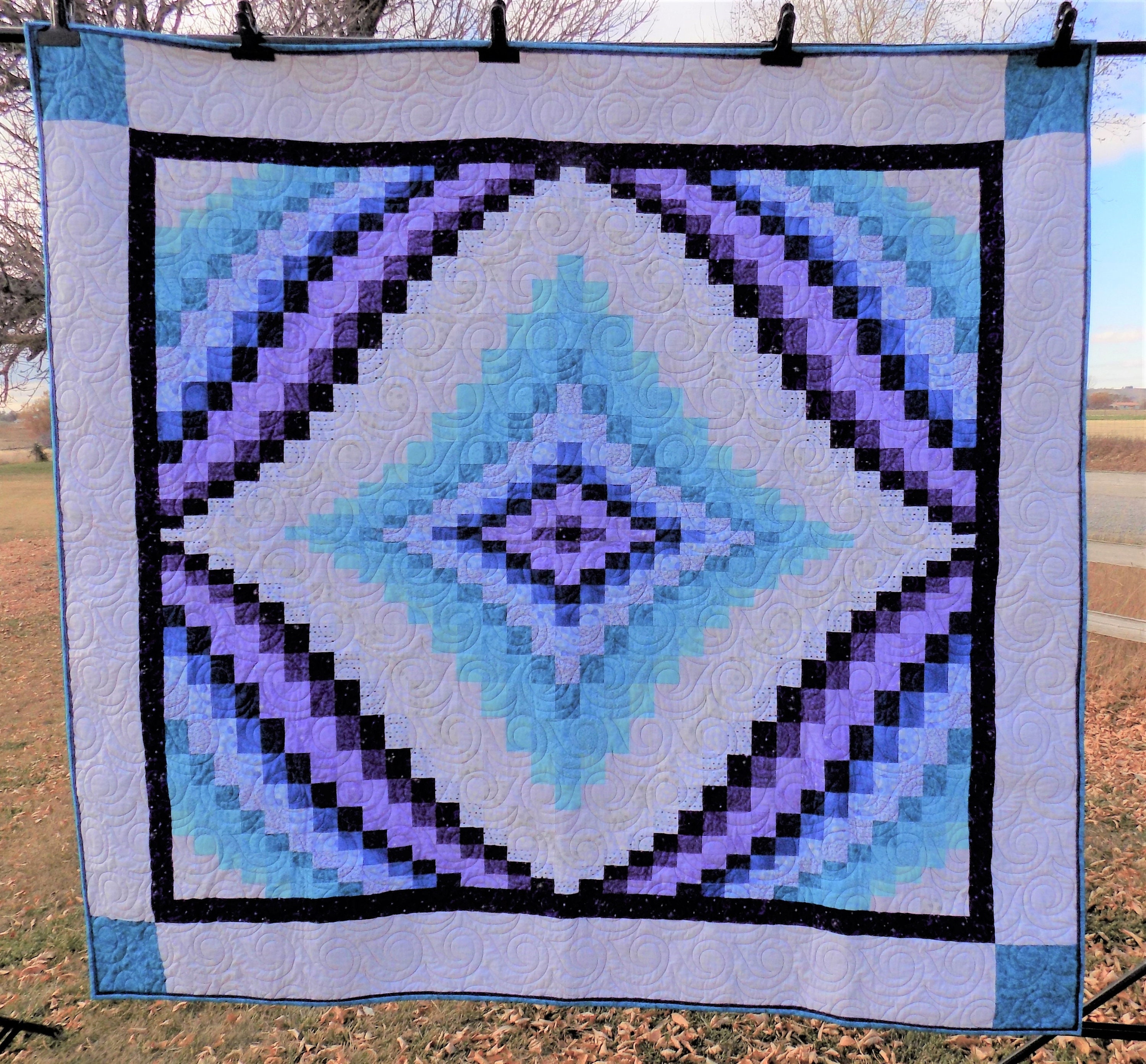 Twin Trip Around the World Quilt, Wedding Gift, Anniversary Gift,