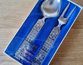 Norwegian Pewter Konge Tinn Flatware. Scandinavian Modern Style. 6