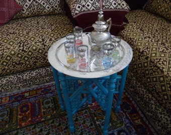 Moroccan  tea pot set with table and tray
