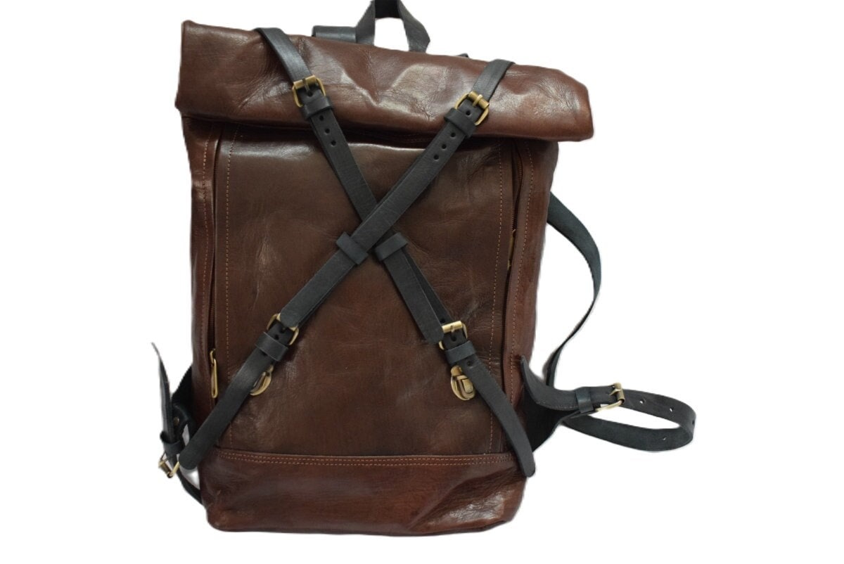 Leather backpack