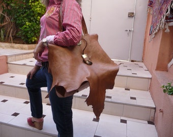 Leather map bag