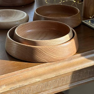 Wood Snack Bowl Carved Wooden Bowl Set of Wooden Plates Wooden Ring Dish Jewelry Holder tray Snack Serving Dish Trinket tray Key dish