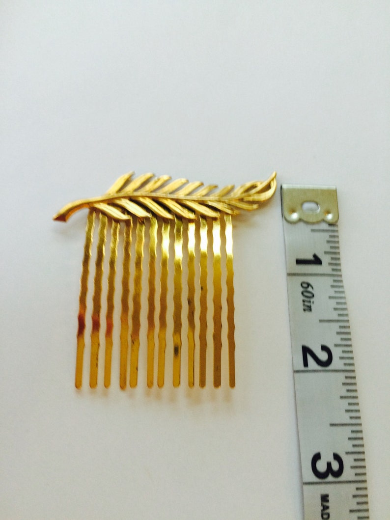 Gold Leaf Hair Comb Gold Leaf Hair Pin Fern Leaf Bridal Hair Etsy