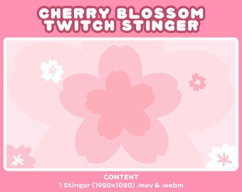 Cherry blossom twitch stinger | Pink Scene Transition | Twitch assets | Sakura transition | Kawaii stinger for twitch | Flower transition