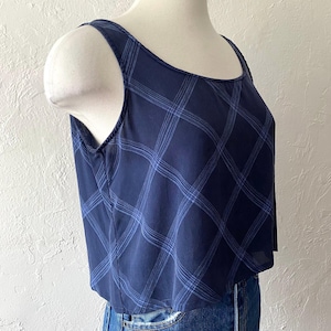 Silk crop tank top