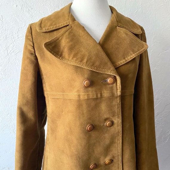 60s mod velvet pea coat - image 4
